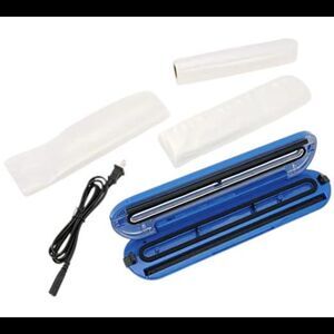 Deni Freshlock Clear-View Vacuum Sealer with Bags and Roll Blue